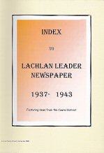 Index to the Lachlan Leader Newspaper 1937 - 1943